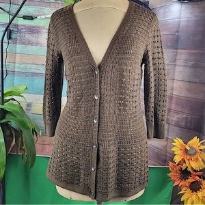 DKNY JEANS crochet cardigan